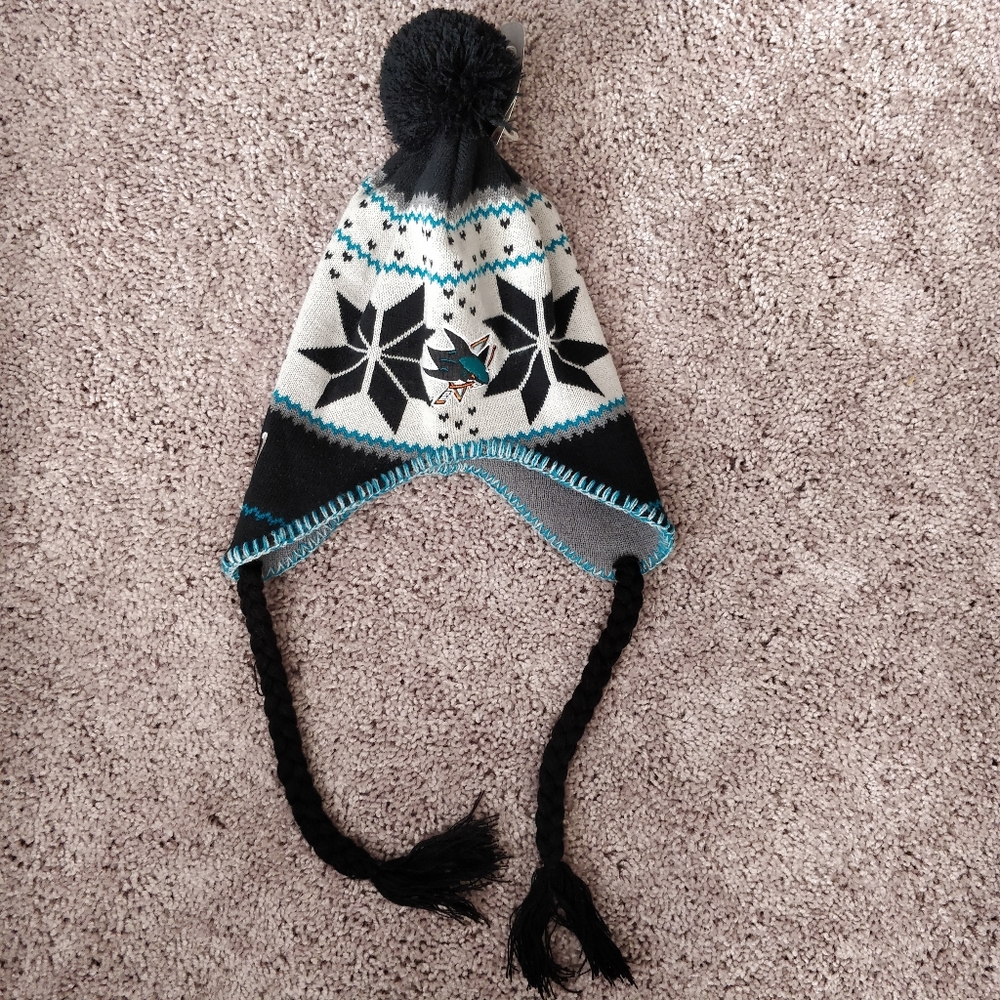 SHARKS BEANIE - NEW WITH TAGS